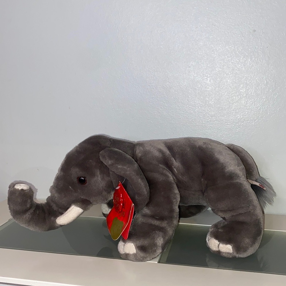 Keel Toys UK ELEPHANT 2014 Quality Handmade Stuffed Plush 15” Long-5230/1-NWT
